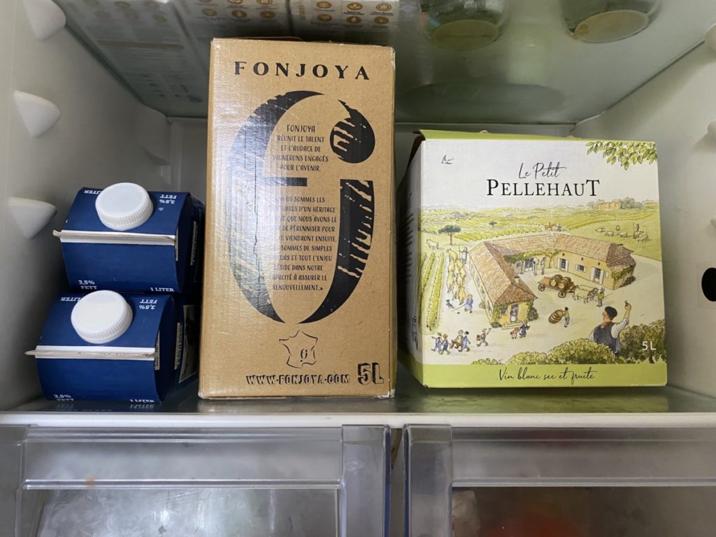 Bag-in-Box Weine im Kühlschrank